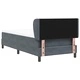 Легло Box Spring с матрак тъмно сиво 100x200 см кадифе