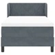Легло Box Spring с матрак тъмно сиво 100x200 см кадифе