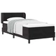 Легло Box Spring с матрак черно 100x200 см кадифе