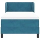 Легло Box Spring с матрак тъмно синьо 100x200 см кадифе