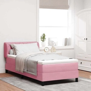 Легло тип Box Spring с матрак 80x200 см, тъмно сиво кадифе