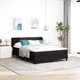Легло тип Box Spring с матрак черно 140x190 см кадифе