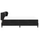 Легло тип Box Spring с матрак черно 140x190 см кадифе