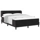 Легло тип Box Spring с матрак черно 140x190 см кадифе