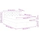 Box Spring легло с матрак тъмно сиво 140x200 см кадифе