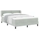 Box Spring легло с матрак тъмно сиво 140x200 см кадифе