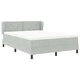 Box Spring легло с матрак тъмно сиво 140x200 см кадифе
