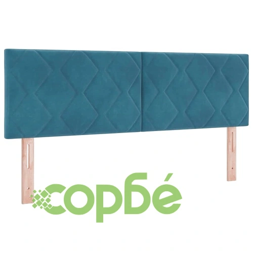 Box Spring легло с матрак тъмно синьо 140x200 см кадифе ➤ топ цена ➤ sorbe.bg