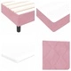Легло Box Spring с матрак розово 140x200 см кадифе