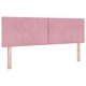 Легло Box Spring с матрак розово 140x200 см кадифе