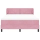 Легло Box Spring с матрак розово 140x200 см кадифе