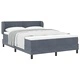Легло Box Spring с матрак тъмно сиво 160x200 см кадифе
