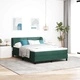 Легло Box Spring с матрак тъмнозелено 160x200 см кадифе