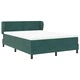 Легло Box Spring с матрак тъмнозелено 160x200 см кадифе