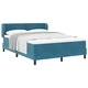 Box Spring легло с матрак тъмно синьо 160x200 см кадифе