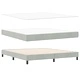 Легло Box Spring с матрак светло сиво 180x200 см кадифе