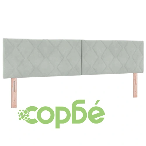 Легло Box Spring с матрак светло сиво 180x200 см кадифе ➤ топ цена ➤ sorbe.bg