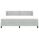 Легло Box Spring с матрак светло сиво 180x200 см кадифе