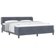 Легло тип Box Spring с матрак тъмносиво 180x200 см кадифе