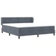 Легло тип Box Spring с матрак тъмносиво 180x200 см кадифе