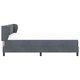 Легло тип Box Spring с матрак тъмносиво 180x200 см кадифе