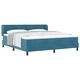 Легло Box Spring с матрак тъмно синьо 180x200 см кадифе