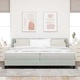 Легло тип Box Spring с матрак, тъмно сиво 80x200 см, кадифе