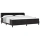 Легло тип Box Spring с матрак черно 200x200 см кадифе
