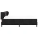 Легло тип Box Spring с матрак черно 200x200 см кадифе