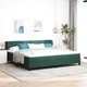 Box Spring легло с матрак тъмнозелено 200x200 см кадифе