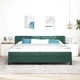 Box Spring легло с матрак тъмнозелено 200x200 см кадифе