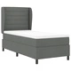 Легло с пружинирана основа и матрак тъмносив 90x200 см текстил