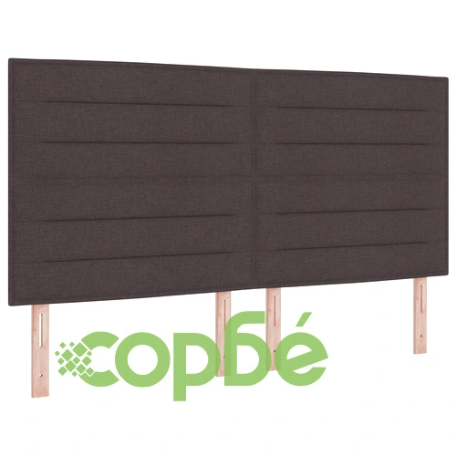 Легло с матрак и текстилна основа 180x200 см, тъмно кафяв полиестер ➤ топ цена ➤ sorbe.bg