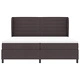 Кутия с пружина легло с матрак от текстил, тъмно кафяв цвят, 200x200 см
