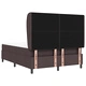 Легло с пружинен матрак pocket spring - 160x200 см, тъмнокафяв, текстилна тапицерия