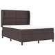 Легло с пружинен матрак pocket spring - 160x200 см, тъмнокафяв, текстилна тапицерия