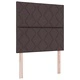 Легло с пружинирана основа и матрак тъмнокафяв 90x190 см текстил