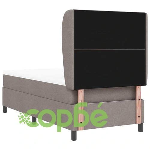 Легло с пружинирана основа и матрак от текстил таупе 90x200 см ➤ топ цена ➤ sorbe.bg