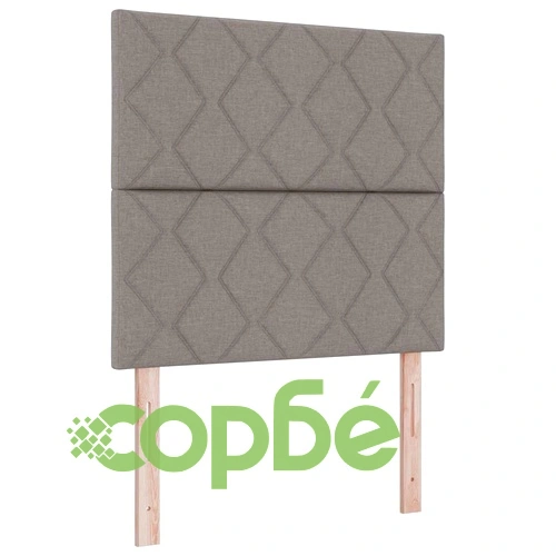 Легло с пружинирана основа и матрак от текстил таупе 90x200 см ➤ топ цена ➤ sorbe.bg