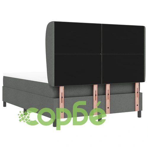 Легло с матрак от текстил - Тъмно сиво, 140x190 см ➤ топ цена ➤ sorbe.bg