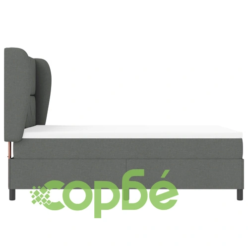 Легло с матрак от текстил - Тъмно сиво, 140x190 см ➤ топ цена ➤ sorbe.bg