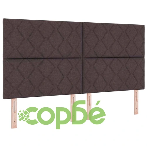 Легло с пружинирана основа и матрак тъмнокафяв 180x200 см текстил ➤ топ цена ➤ sorbe.bg