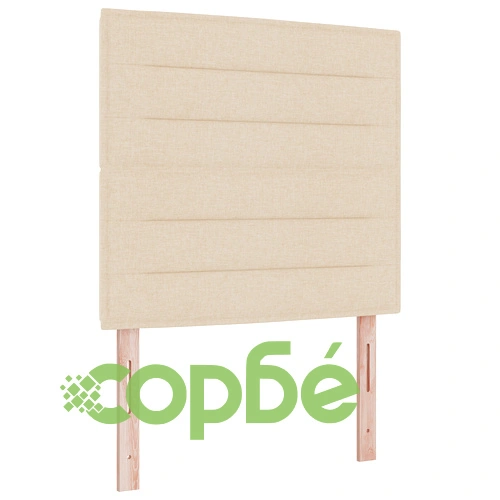 Легло с пружини тип Pocket Springs 90x190 см, Кремаво, Текстил ➤ топ цена ➤ sorbe.bg