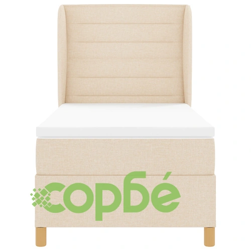 Легло с пружини тип Pocket Springs 90x190 см, Кремаво, Текстил ➤ топ цена ➤ sorbe.bg