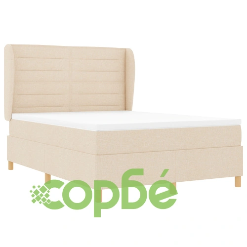 Дюшек с кутия от висококачествен тъкан материал, кремав цвят, 140x190 см ➤ топ цена ➤ sorbe.bg