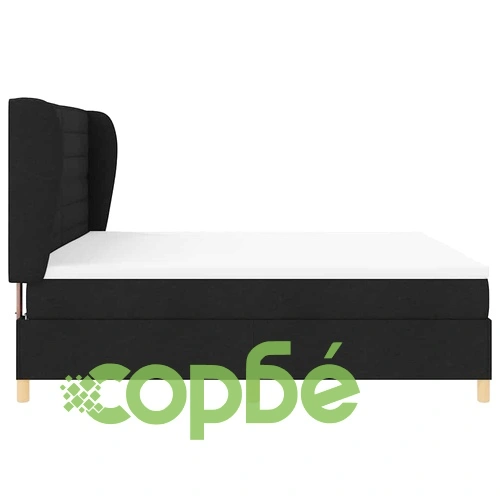 Кутия със спална основа и матрак 90x190 см Тъмен Сив с Черна рамка ➤ топ цена ➤ sorbe.bg