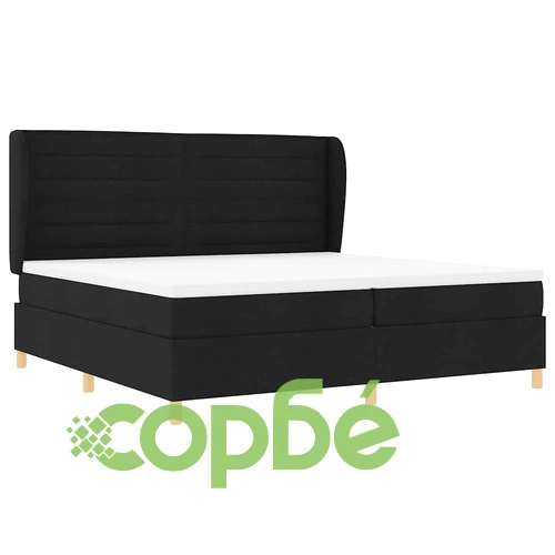 Кутия със спална основа и матрак 90x190 см Тъмен Сив с Черна рамка ➤ топ цена ➤ sorbe.bg