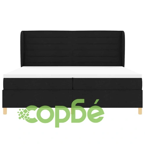 Кутия със спална основа и матрак 90x190 см Тъмен Сив с Черна рамка ➤ топ цена ➤ sorbe.bg