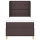 Кутия със спална основа и матрак тъмнокафяв 90x190 см с текстил