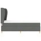 Box Spring легло с матрак от текстил, тъмно сиво, 100x200 см